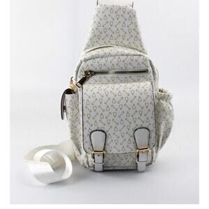 AR New York Vegan Leather Sling Bag - White / Cream